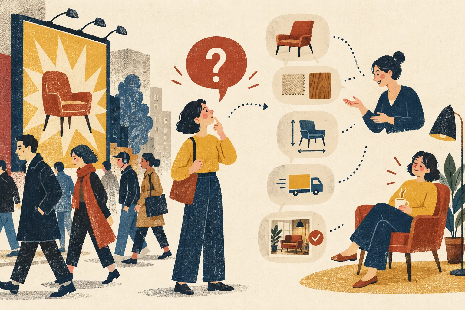 Advertising is changing from a poster into a conversation that understands real questions