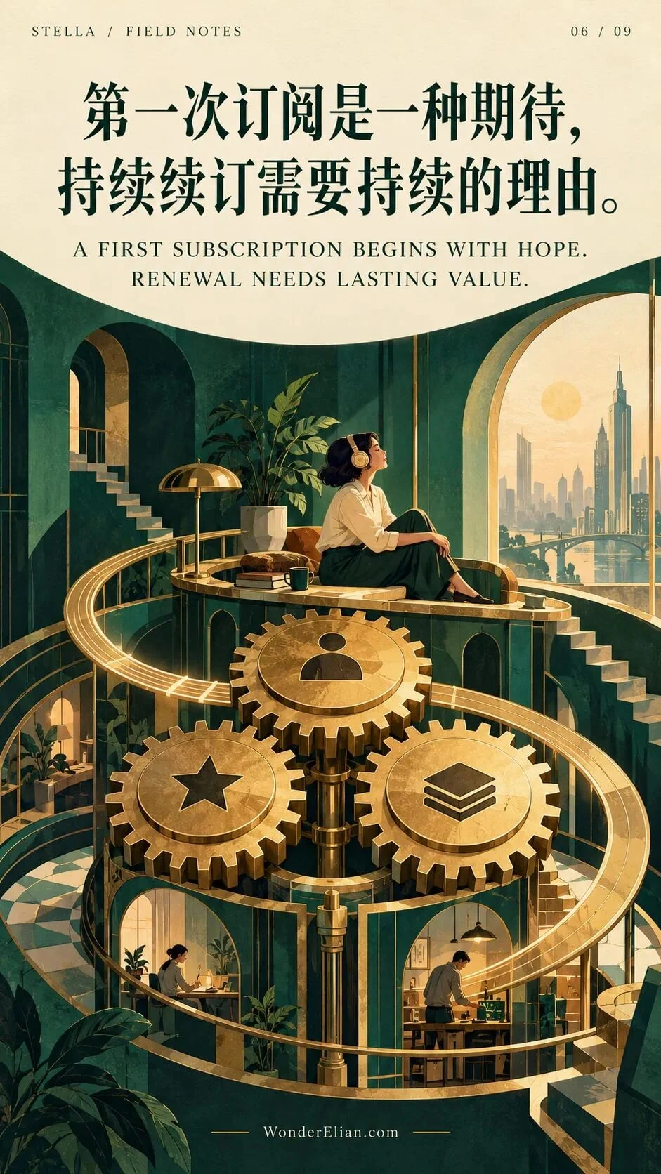 A first subscription begins with hope; renewal needs lasting value.