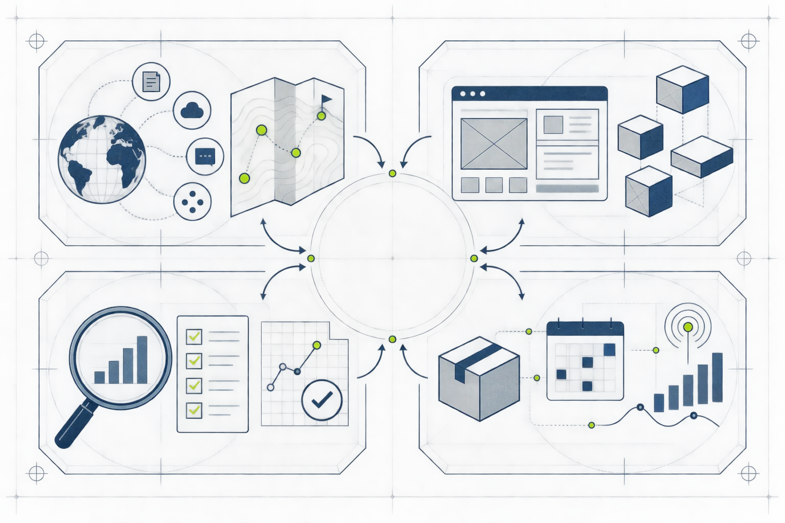 Discovery, making, verification, and operations form a minimum digital team