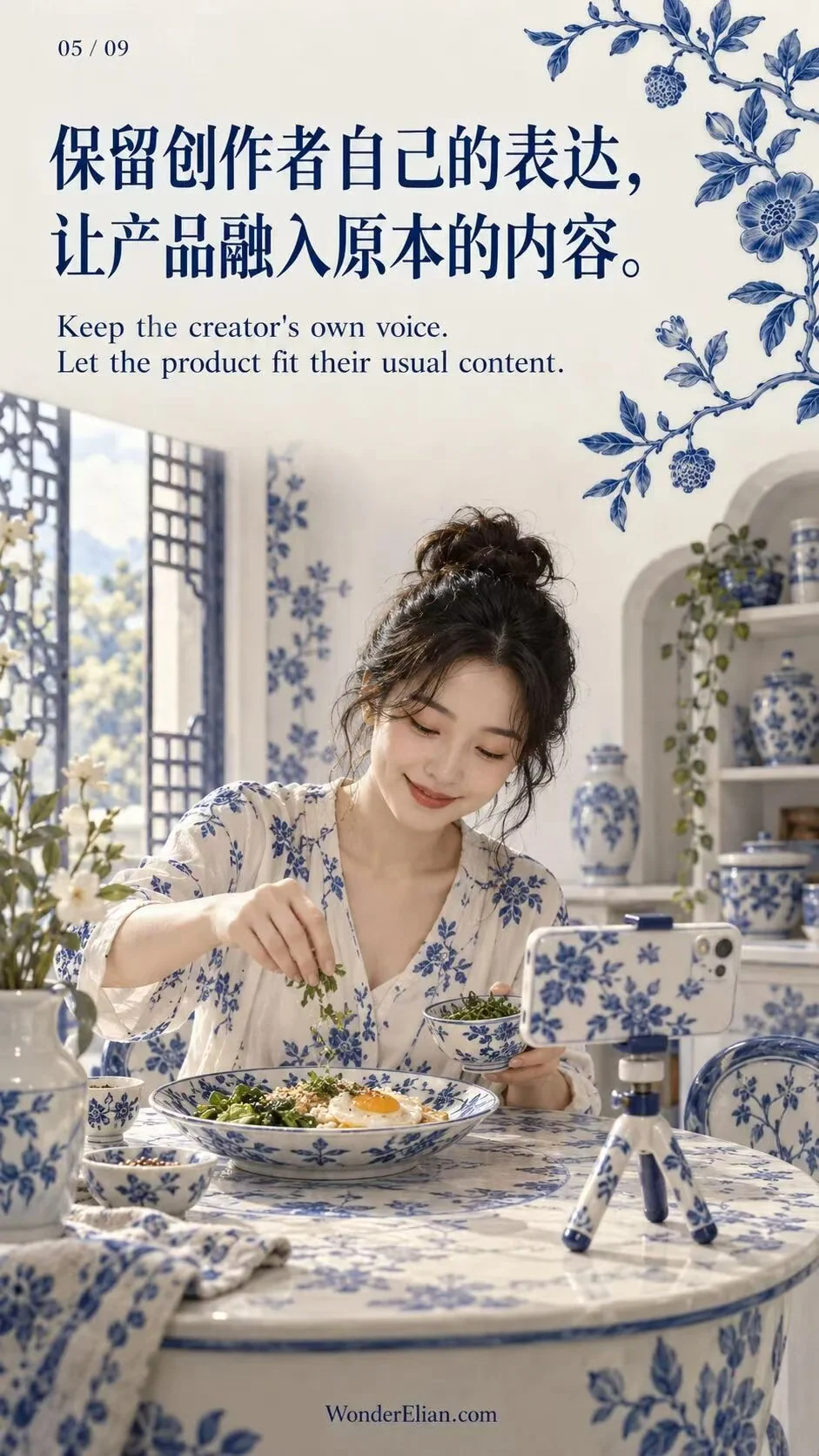 保留创作者自己的表达，让产品融入原本的内容。
