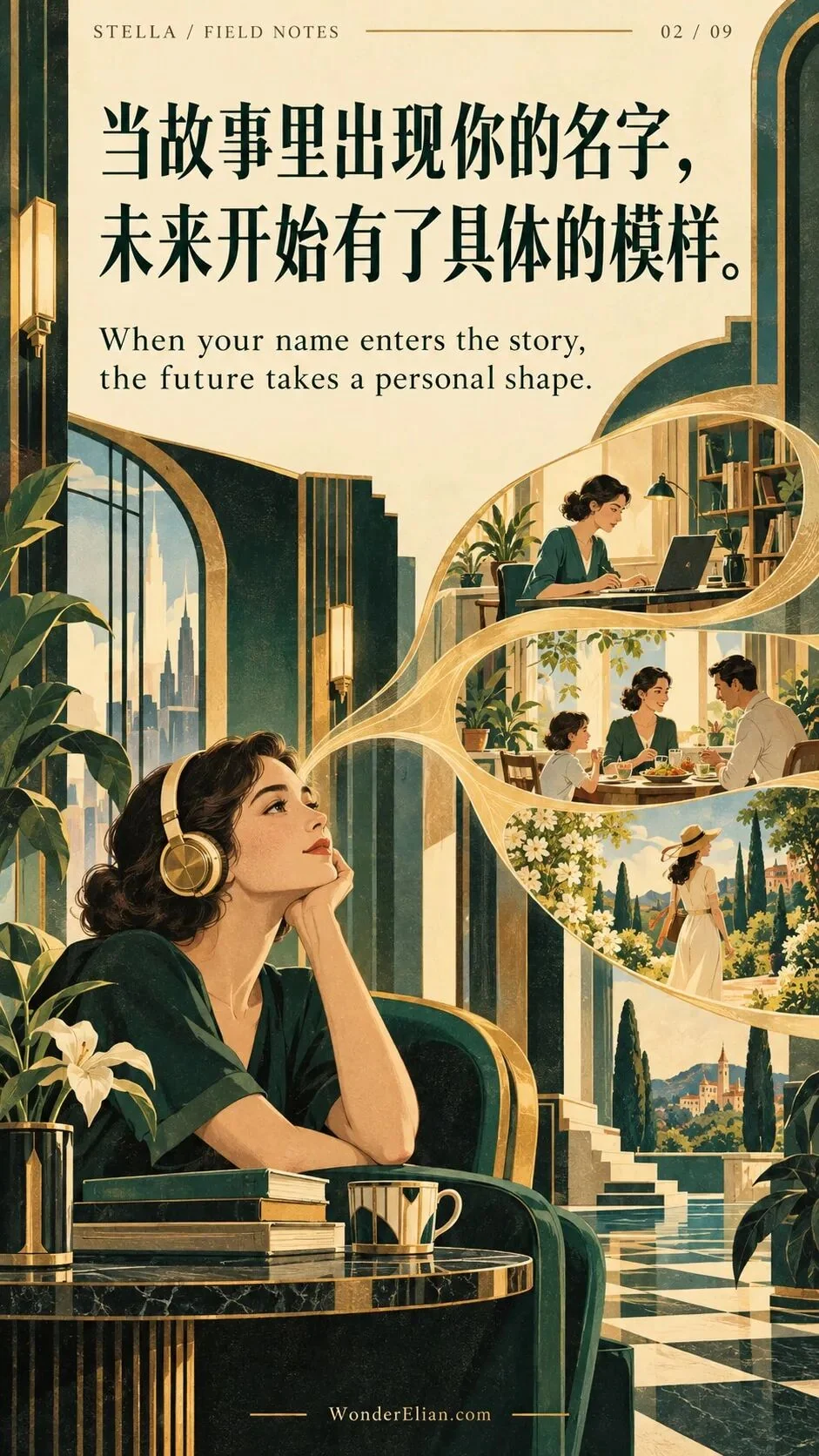 Personal details give a future story a personal shape.