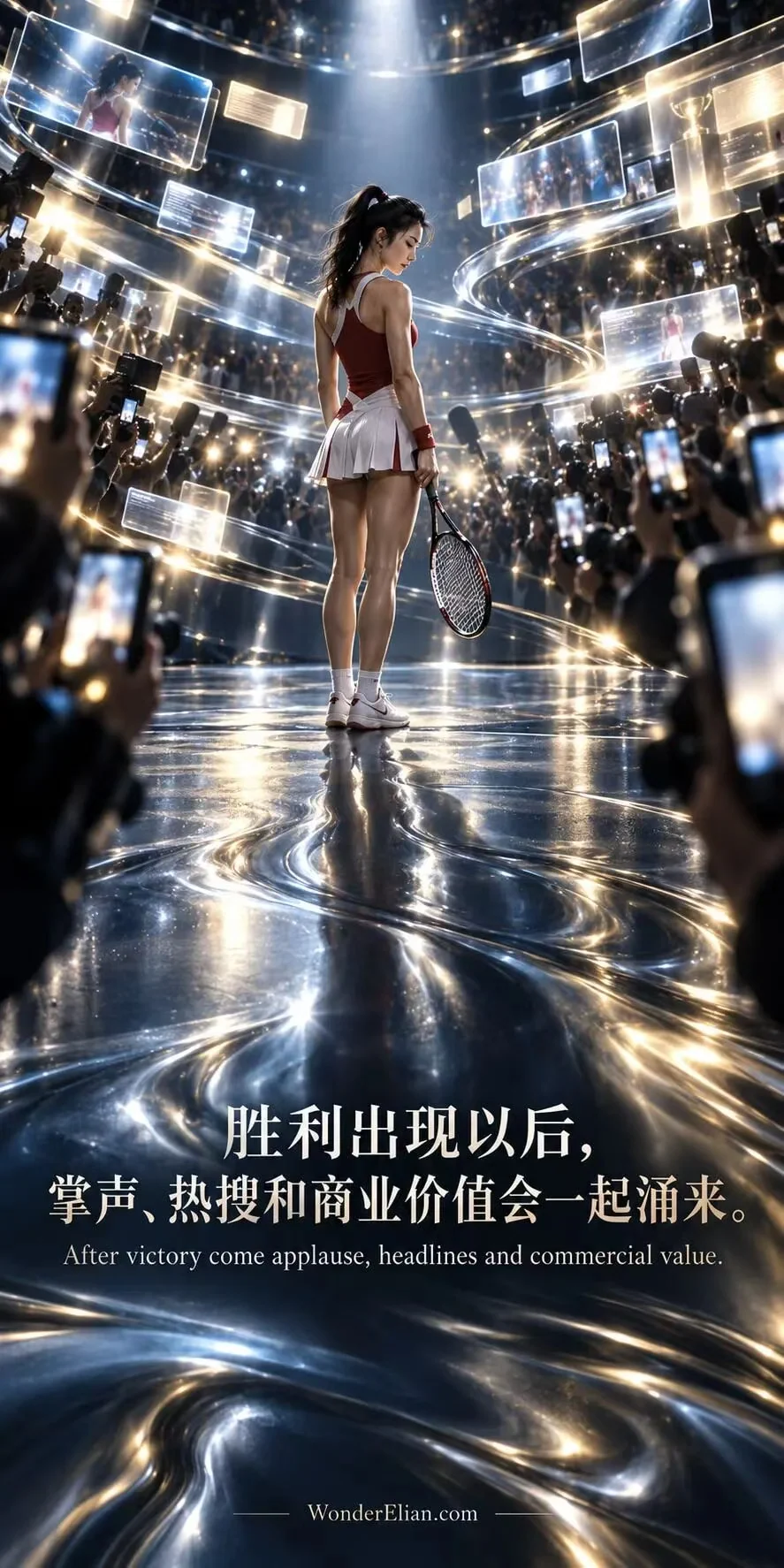 胜利出现以后，掌声、热搜和商业价值一起涌来。