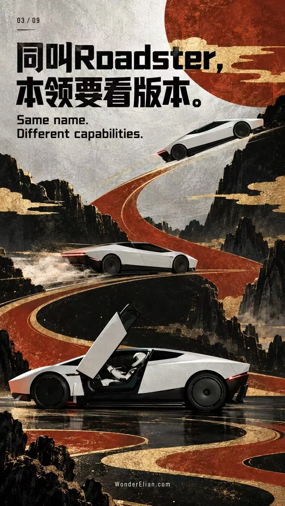 同叫 Roadster,本领要看版本。